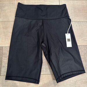 AL SABRINA ACTIVE WOMENS BLACK ACTIVE BIKE SHORTS NEW SIZE MEDIUM